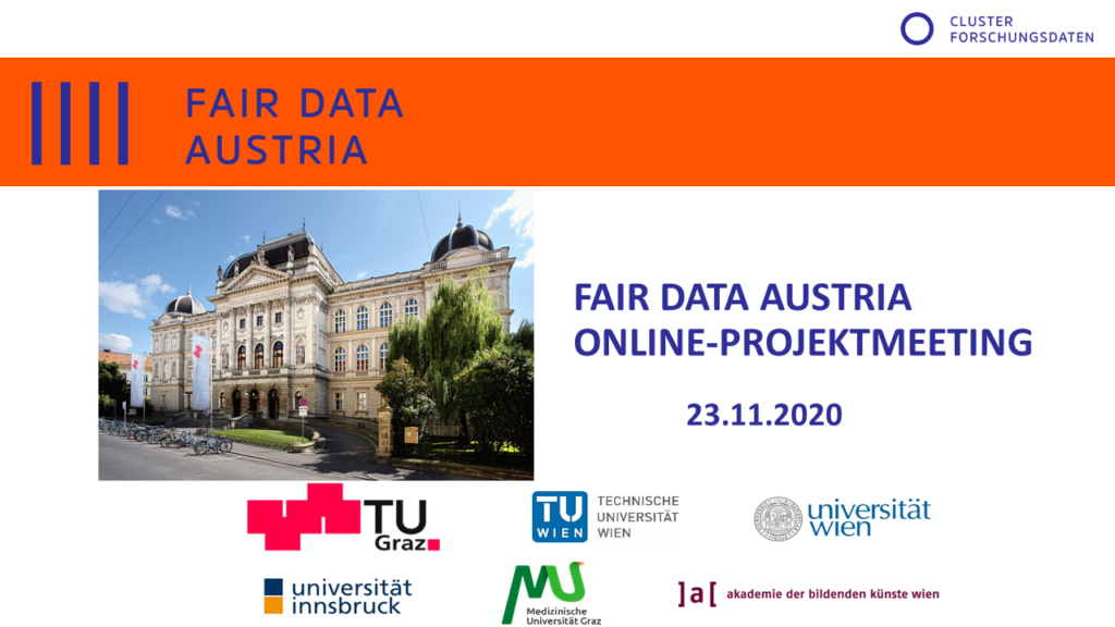 Fair Data Online Projektmeeting Banner