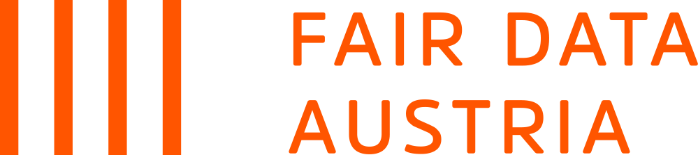 Logo Fair Data Austria orange-red